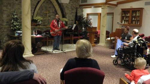 Quentin Jones at the Homeland Center Holiday Party Quentin Jones